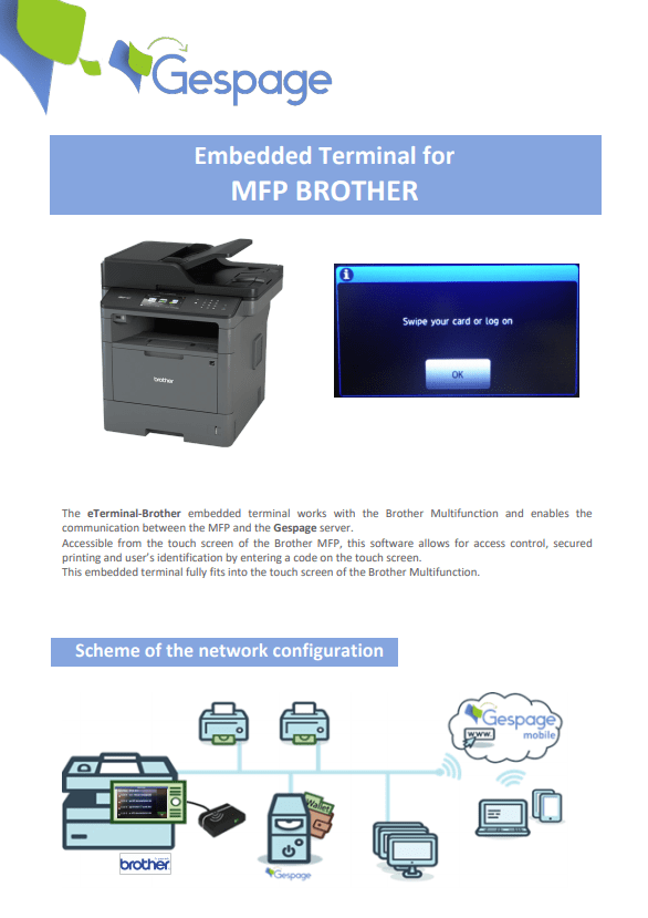 Embedded terminal for MFP BROTHER documentation • Gespage